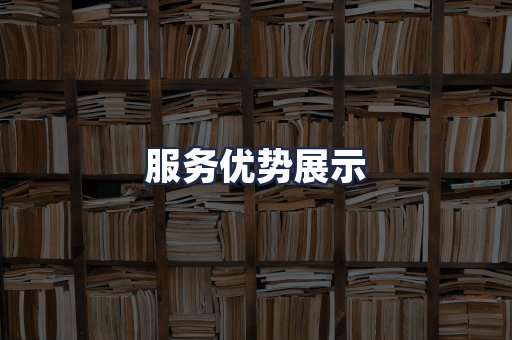 服务优势展示